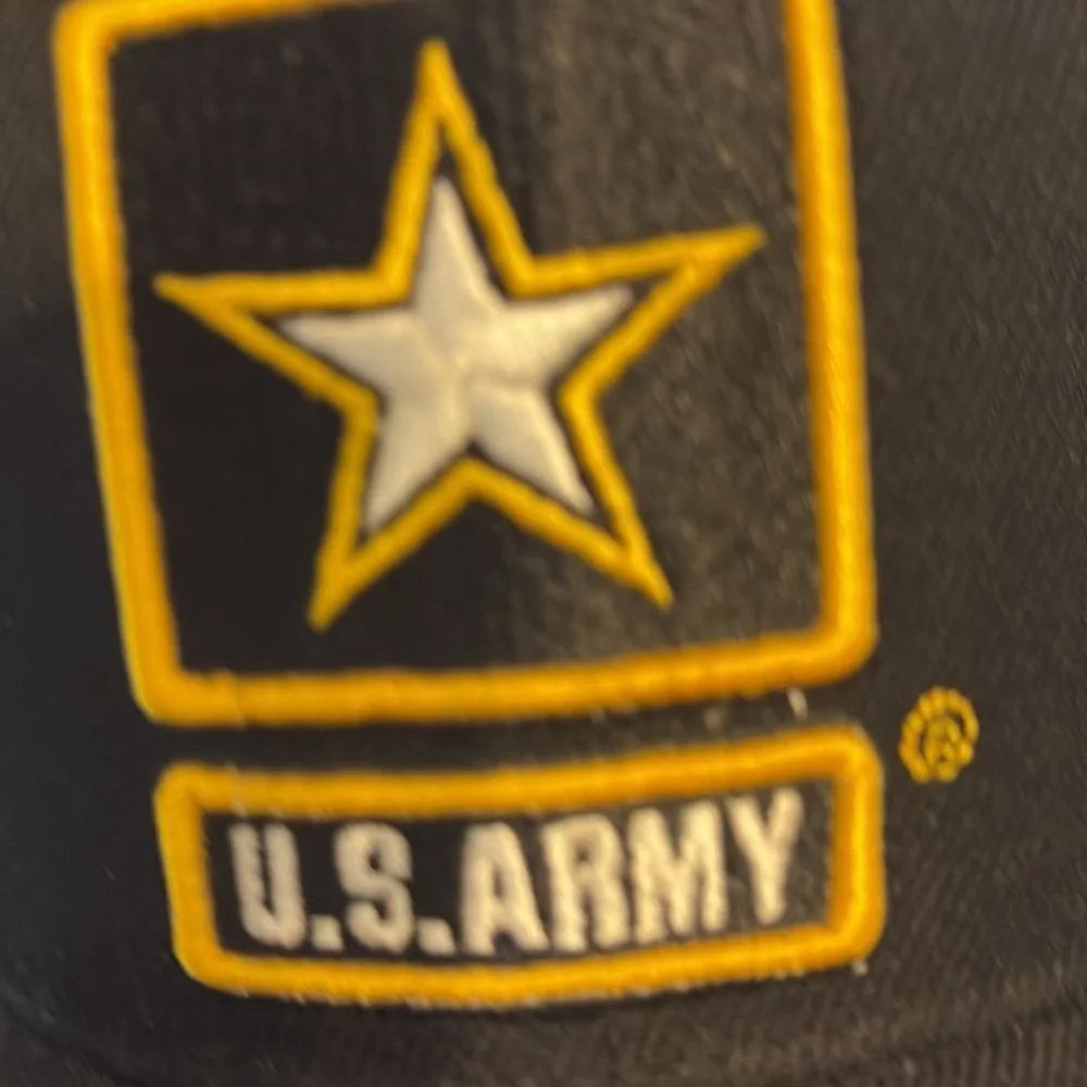 U.S. Army Black Baseball Cap with Yellow Trim